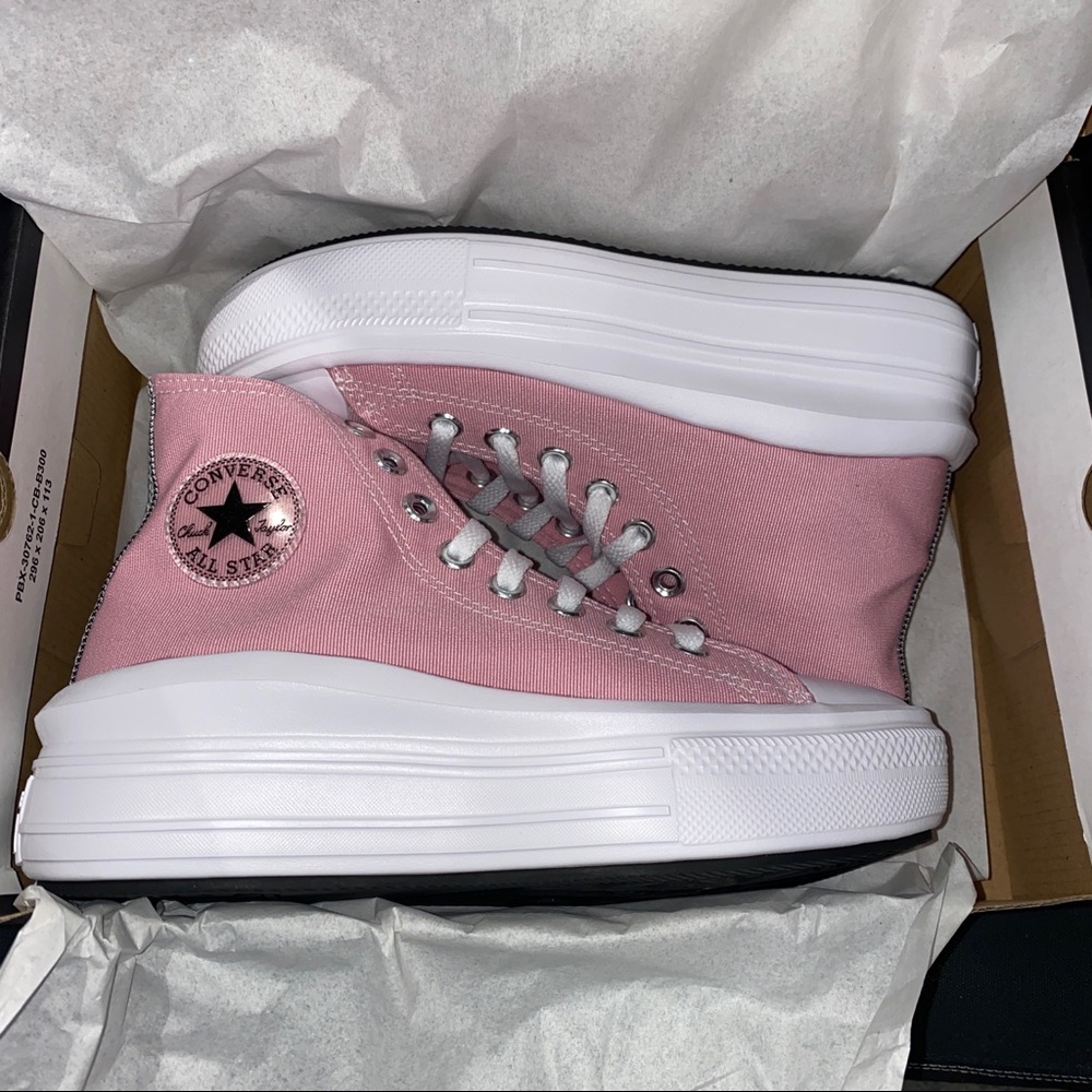 Converse Pink CTAS Move High Top Platform Sneakers - Picture 5 of 5